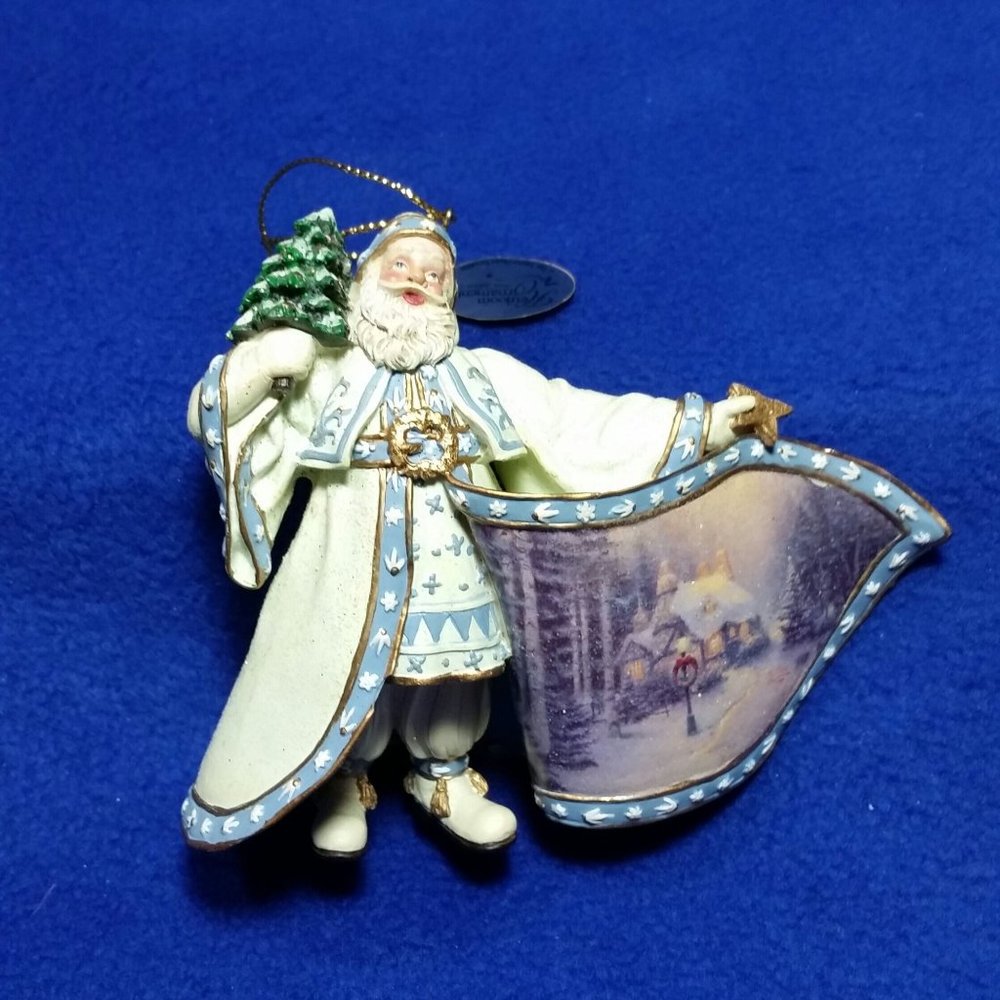 Thomas Kinkade Old World Santa Frosty Christmas Eve Santa Ornament Pre-Owned